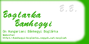 boglarka banhegyi business card