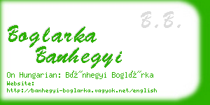 boglarka banhegyi business card